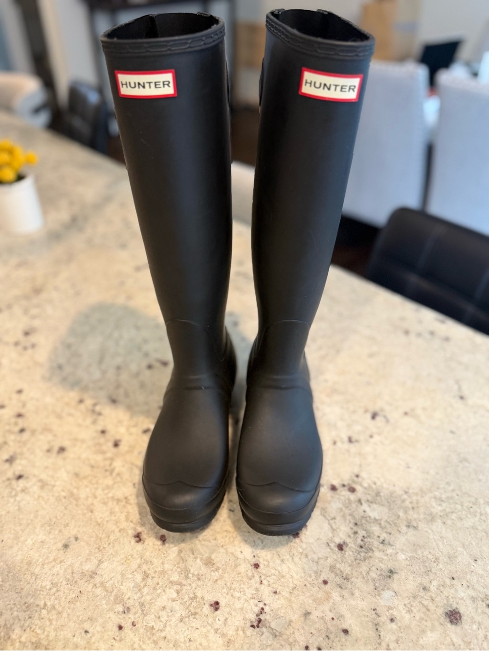 Hunter Tall Matte Black Waterproof Rain Boots